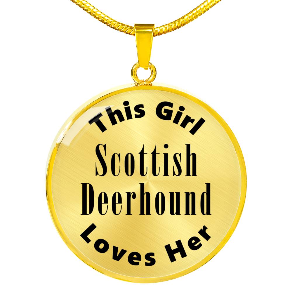 Scottish Deerhound - 18k Gold Finished Luxury Necklace