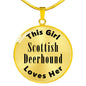 Scottish Deerhound - 18k Gold Finished Luxury Necklace