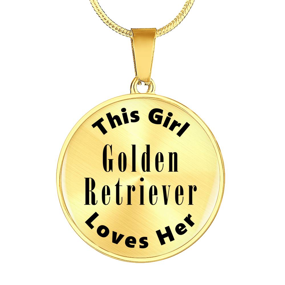 Golden Retriever - 18k Gold Finished Luxury Necklace