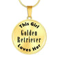 Golden Retriever - 18k Gold Finished Luxury Necklace