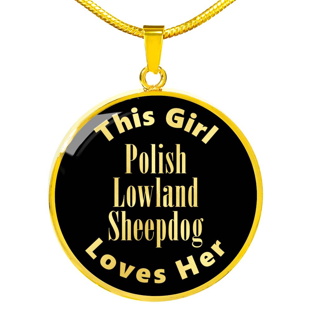 Polish Lowland Sheepdog v2 - 18k Gold Finished Luxury Necklace