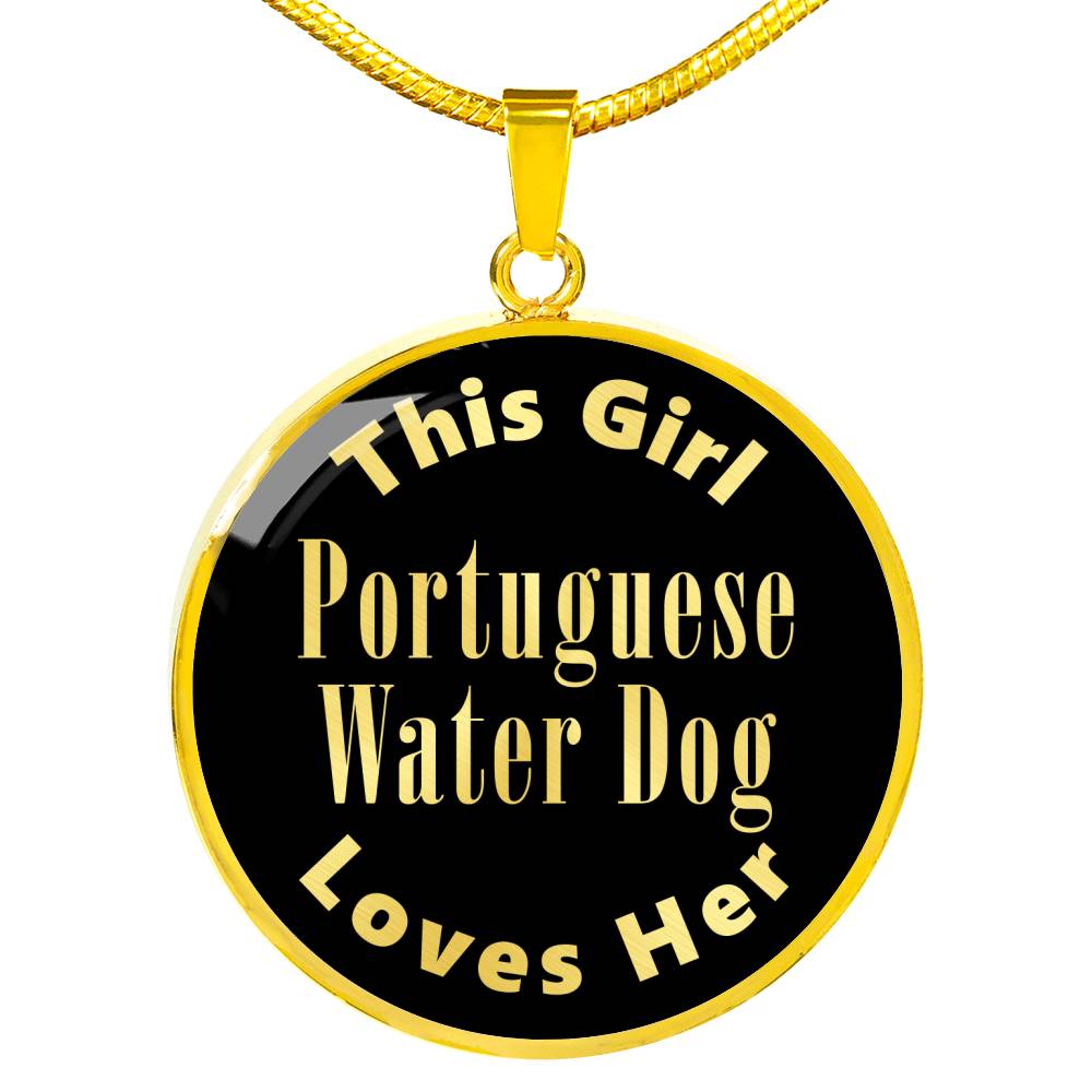 Portuguese Water Dog - 18k Gold Finished Luxury Necklace