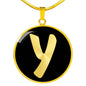 Initial Y v2b - 18k Gold Finished Luxury Necklace