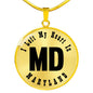 Heart In Maryland v01 - 18k Gold Finished Luxury Necklace
