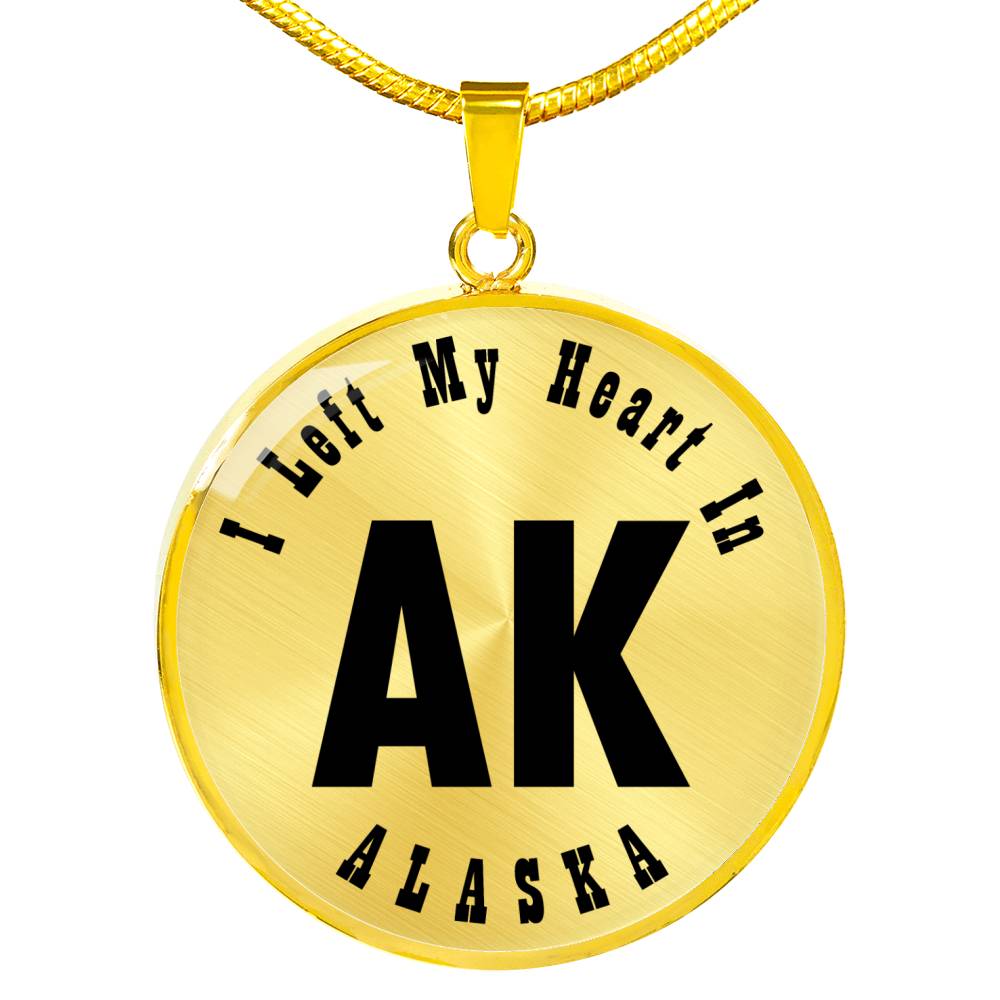Heart In Alaska v01 - 18k Gold Finished Luxury Necklace