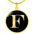 Initial F v2a - 18k Gold Finished Luxury Necklace