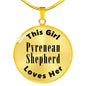 Pyrenean Shepherd - 18k Gold Finished Luxury Necklace