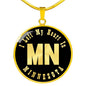 Heart In Minnesota v02 - 18k Gold Finished Luxury Necklace