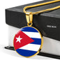 Cuban Flag - 18k Gold Finished Luxury Necklace