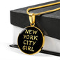 New York City Girl v2 - 18k Gold Finished Luxury Necklace
