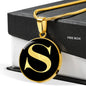 Initial S v2a - 18k Gold Finished Luxury Necklace