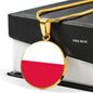 Polish Flag - 18k Gold Finished Luxury Necklace