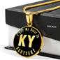 Heart In Kentucky v02 - 18k Gold Finished Luxury Necklace