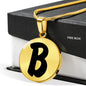 Initial B v1b - 18k Gold Finished Luxury Necklace