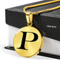 Initial P v1a - 18k Gold Finished Luxury Necklace