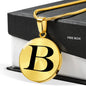 Initial B v1a - 18k Gold Finished Luxury Necklace