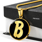 Initial B v2b - 18k Gold Finished Luxury Necklace