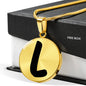 Initial L v1b - 18k Gold Finished Luxury Necklace