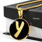 Initial Y v2b - 18k Gold Finished Luxury Necklace