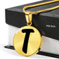 Initial T v1b - 18k Gold Finished Luxury Necklace