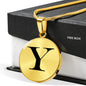 Initial Y v1a - 18k Gold Finished Luxury Necklace