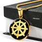 Dharma Wheel v2 - 18k Gold Finished Luxury Necklace