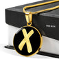 Initial X v2b - 18k Gold Finished Luxury Necklace