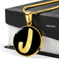 Initial J v2b - 18k Gold Finished Luxury Necklace