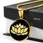 Lotus Flower v2 - 18k Gold Finished Luxury Necklace