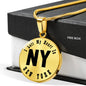 Heart In New York v01 - 18k Gold Finished Luxury Necklace