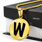 Initial W v1b - 18k Gold Finished Luxury Necklace