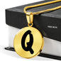 Initial Q v1b - 18k Gold Finished Luxury Necklace