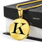 Initial K v1a - 18k Gold Finished Luxury Necklace