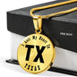 Heart In Texas v01 - 18k Gold Finished Luxury Necklace