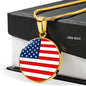 American Flag - 18k Gold Finished Luxury Necklace
