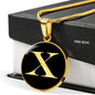 Initial X v2a - 18k Gold Finished Luxury Necklace