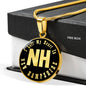 Heart In New Hampshire v02 - 18k Gold Finished Luxury Necklace