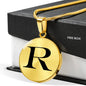Initial R v1a - 18k Gold Finished Luxury Necklace