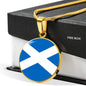 Scottish Flag - 18k Gold Finished Luxury Necklace