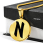Initial N v1b - 18k Gold Finished Luxury Necklace