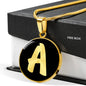 Initial A v2b - 18k Gold Finished Luxury Necklace