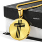 Stylized Cross - 18k Gold Finished Luxury Necklace