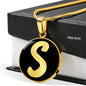 Initial S v2b - 18k Gold Finished Luxury Necklace