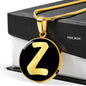 Initial Z v2b - 18k Gold Finished Luxury Necklace