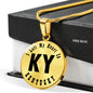 Heart In Kentucky v01 - 18k Gold Finished Luxury Necklace