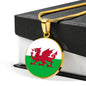 Welsh Flag - 18k Gold Finished Luxury Necklace