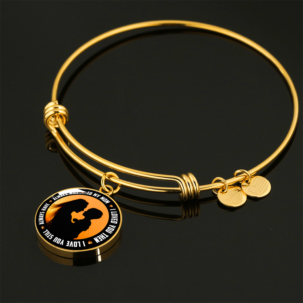 To My Mom v2 - 18k Gold Finished Bangle Bracelet