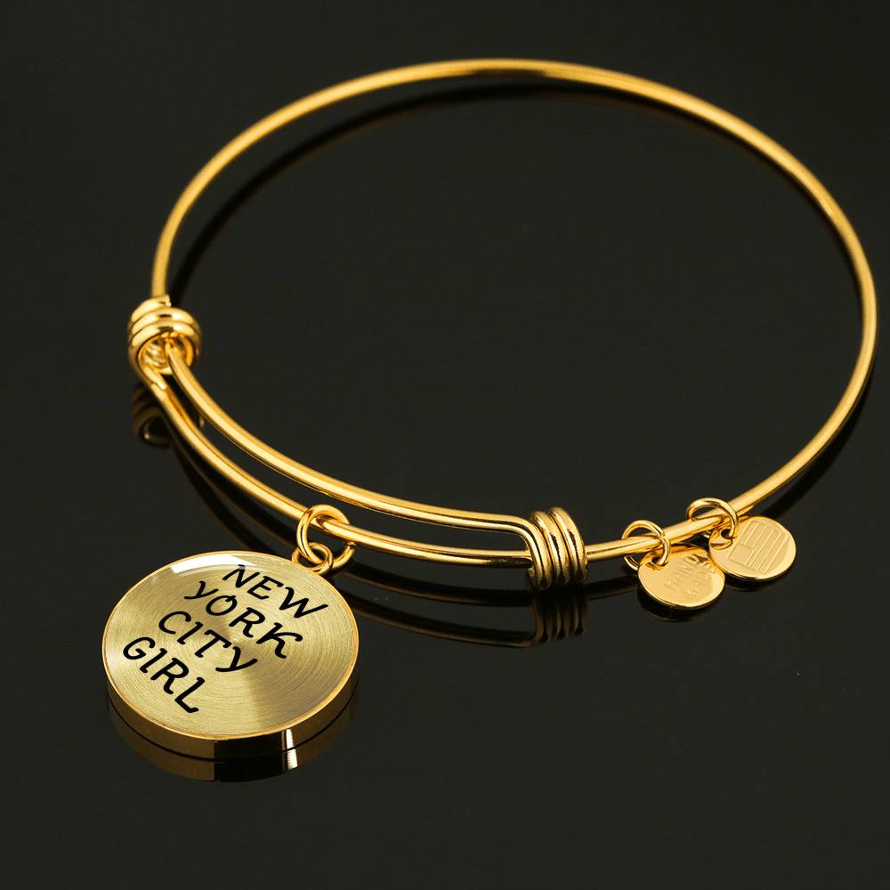 New York City Girl - 18k Gold Finished Bangle Bracelet