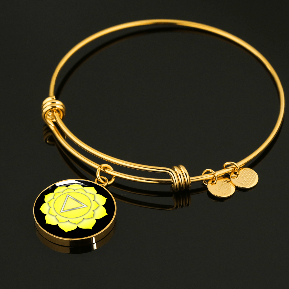 Solar Plexus Chakra (Manipura) - 18k Gold Finished Bangle Bracelet