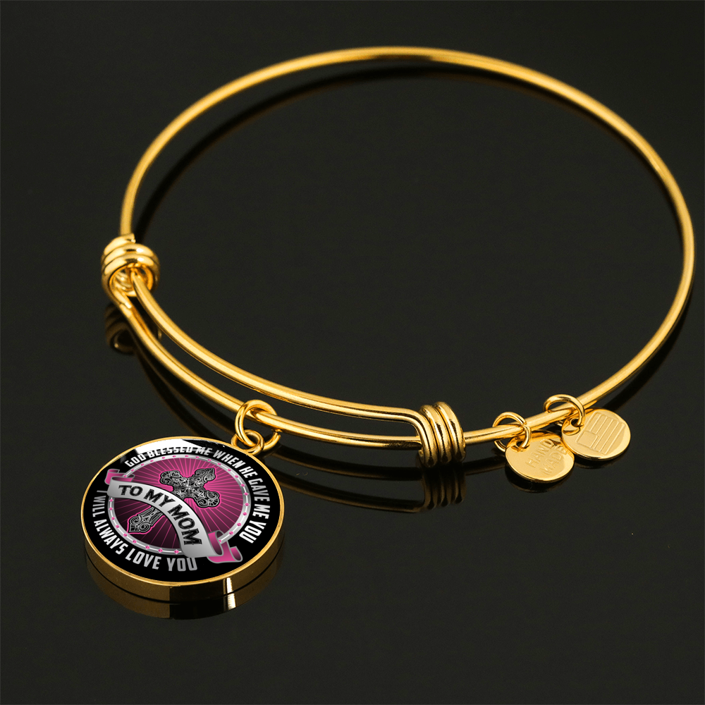 To My Mom - 18k Gold Finished Bangle Bracelet